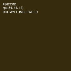 #362C0D - Brown Tumbleweed Color Image
